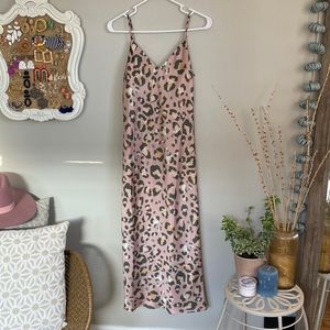Show Me Your MuMu satin leopard midi dress